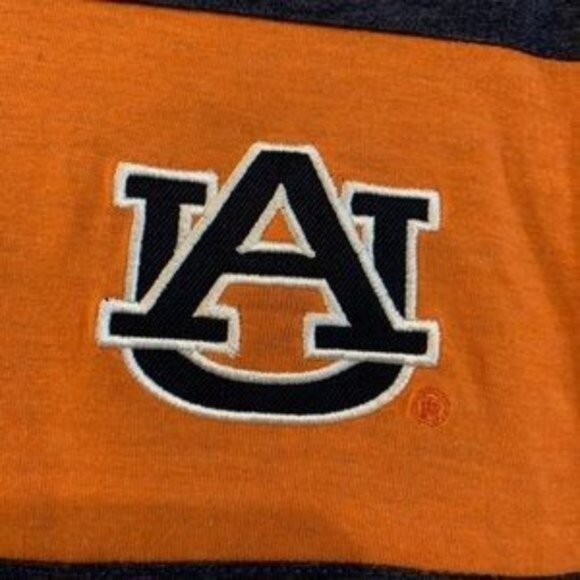 New Auburn Tigers AU Polo Golf Shirt Coaches Striped Size L NCAA Colosseum - Picture 5 of 8
